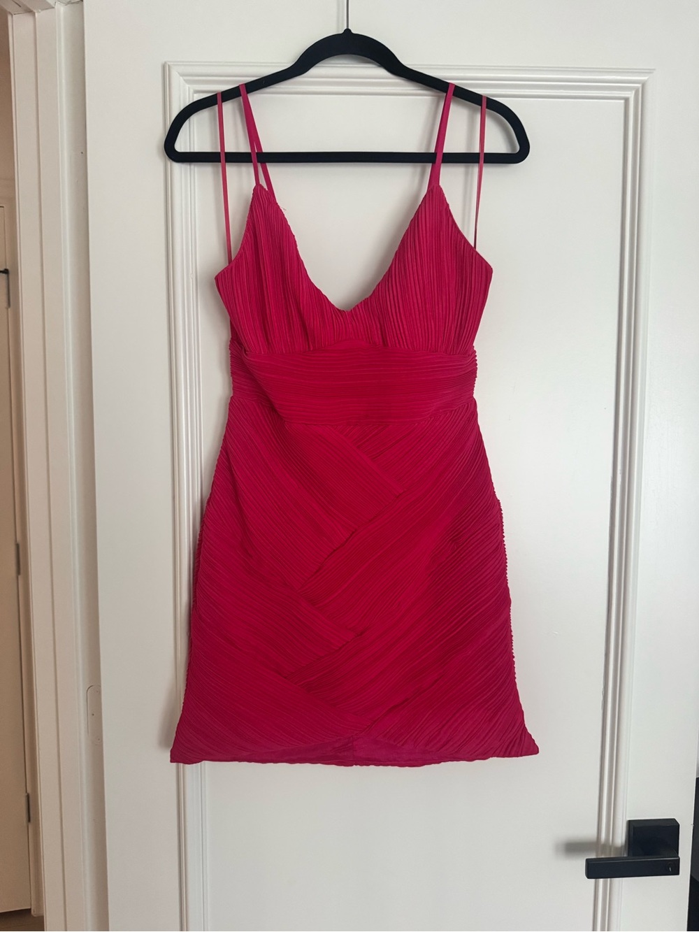 DO+BE Hot Pink Pleated Mini Dress